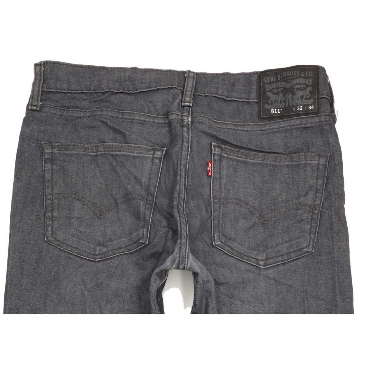 Levi's 511 Men Grey Straight Slim Stretch Jeans W32 L33