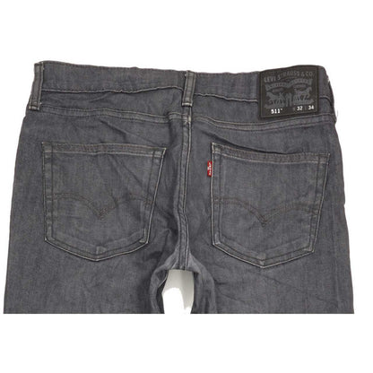 Levi's 511 Men Grey Straight Slim Stretch Jeans W32 L33