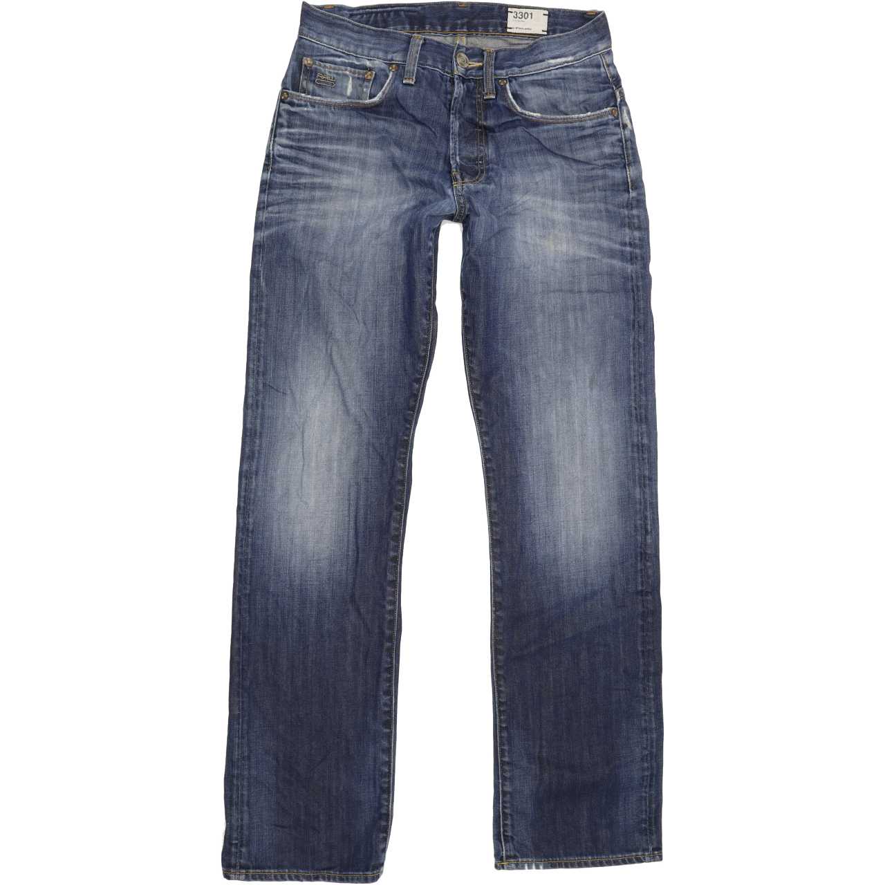 G-Star 3301 Men Blue Straight Regular Jeans W29 L32