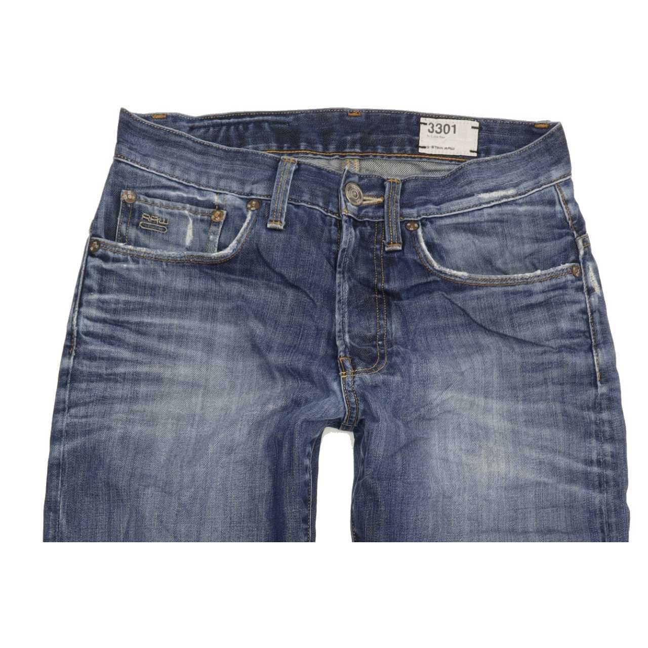 G-Star 3301 Men Blue Straight Regular Jeans W29 L32