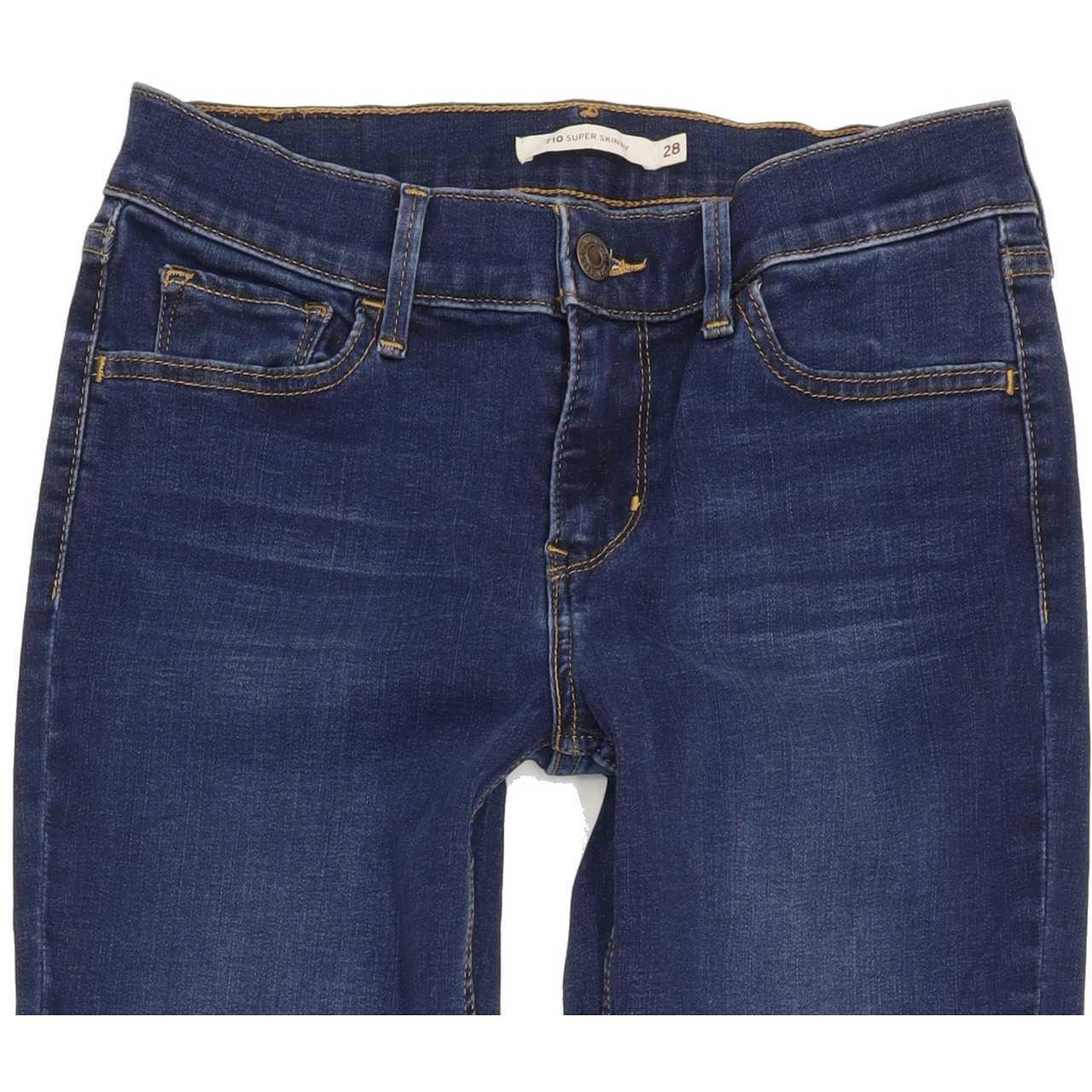 Levi's 710 Super Women Blue Skinny Regular Stretch Jeans W28 L32