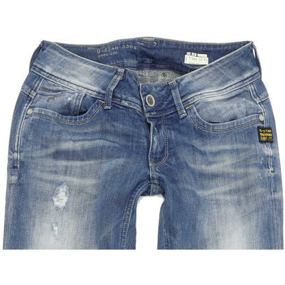 G-Star Women Blue Tapered Slim Stretch Jeans W27 L34