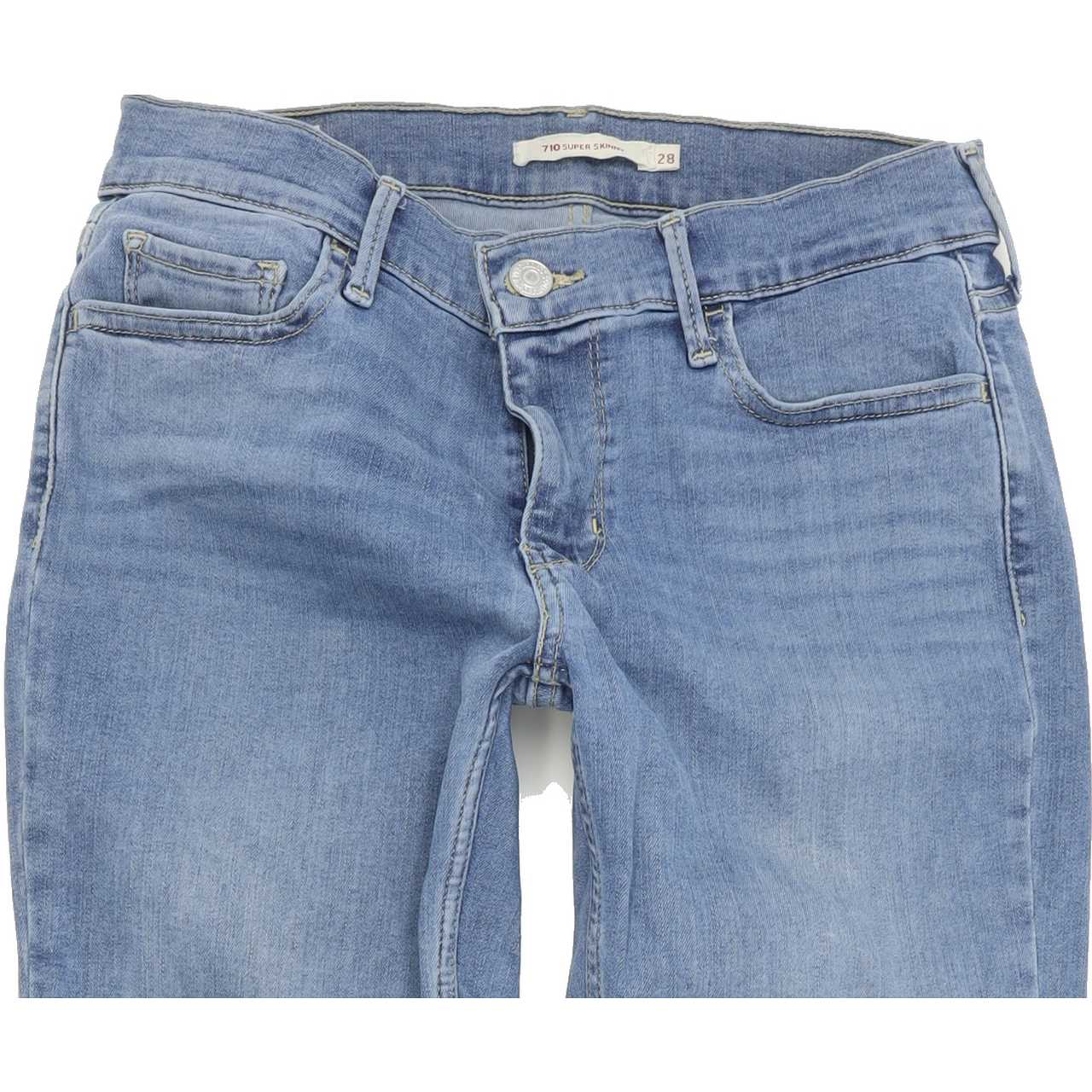 Levi's 710 Super Women Blue Skinny Slim Stretch Jeans W28 L34