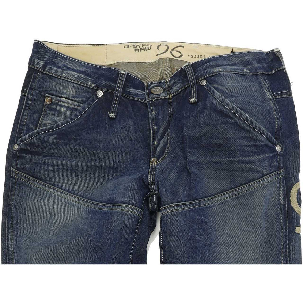 G-Star 5620 Heritage Embro Women Beige Tapered Regular Jeans W28 L34