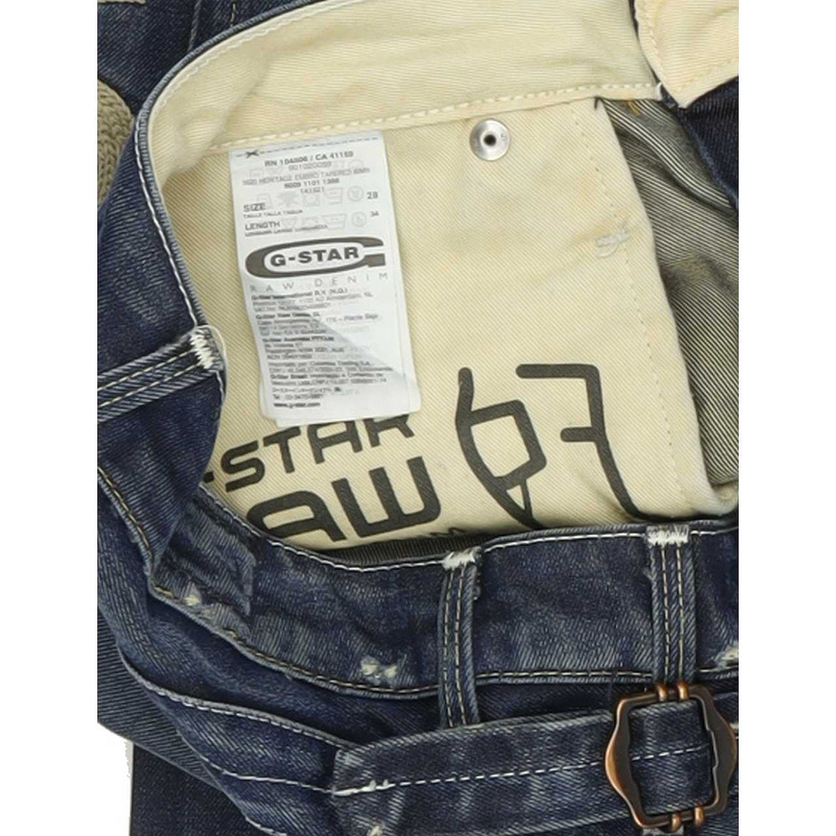 G-Star 5620 Heritage Embro Women Beige Tapered Regular Jeans W28 L34