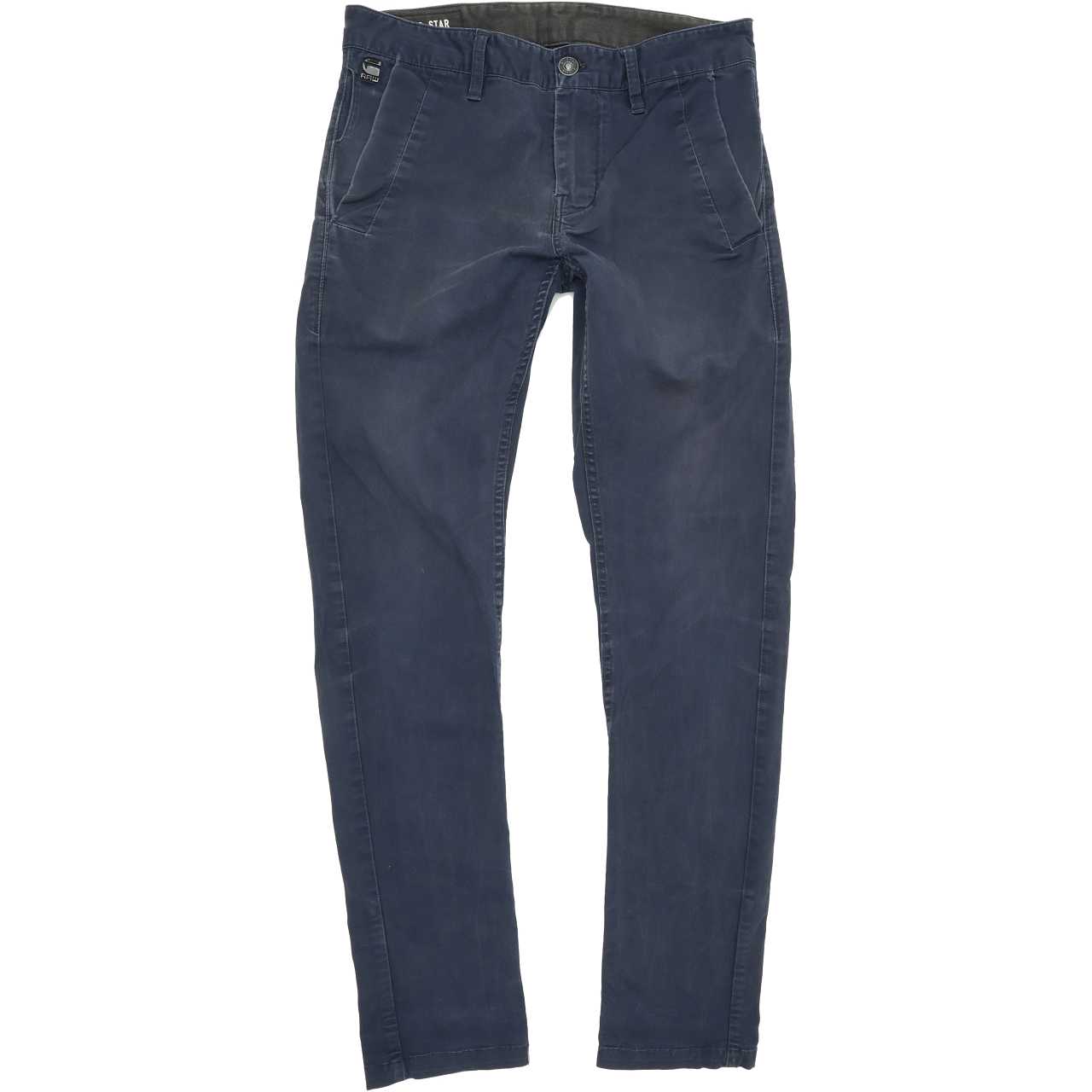G-Star Bronson Men Blue Straight Slim Chino Stretch Jeans W31 L32
