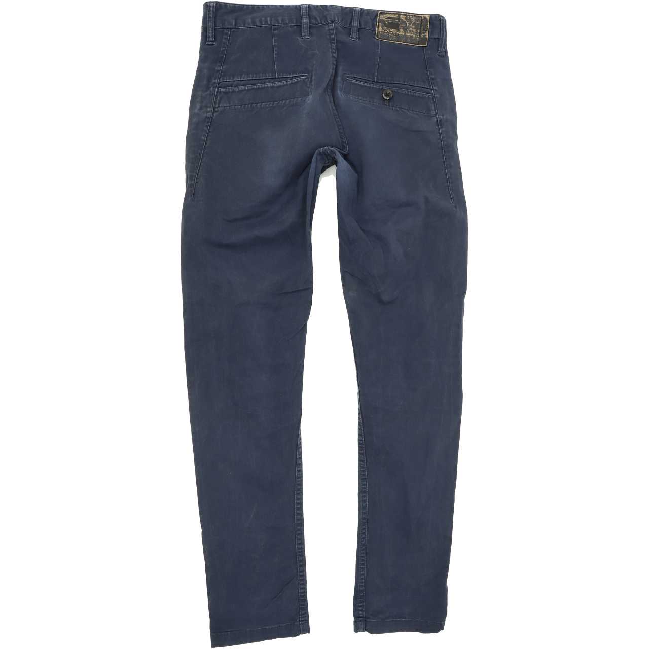 G-Star Bronson Men Blue Straight Slim Chino Stretch Jeans W31 L32