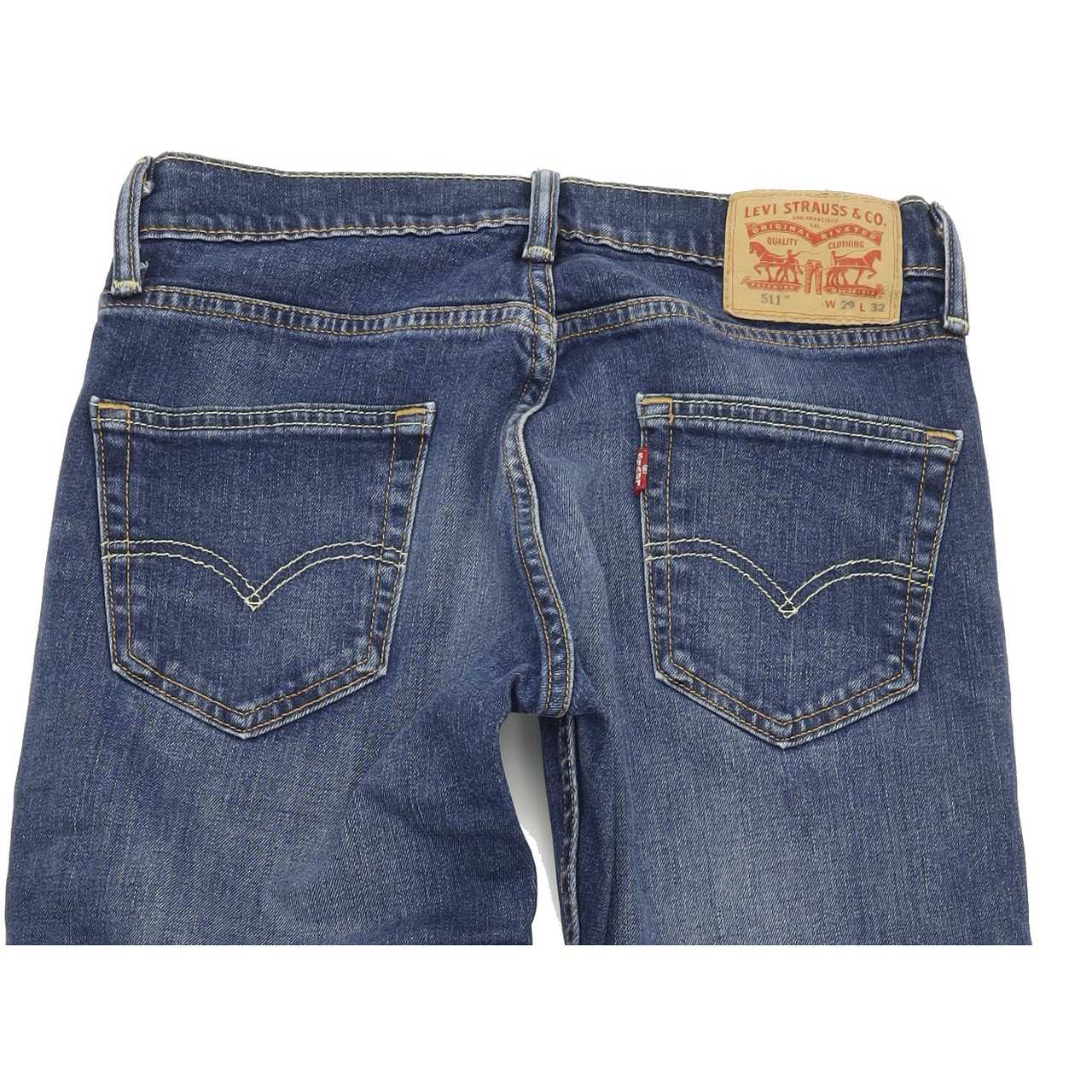 Levi's 511 Men Blue Straight Slim Stretch Jeans W29 L32