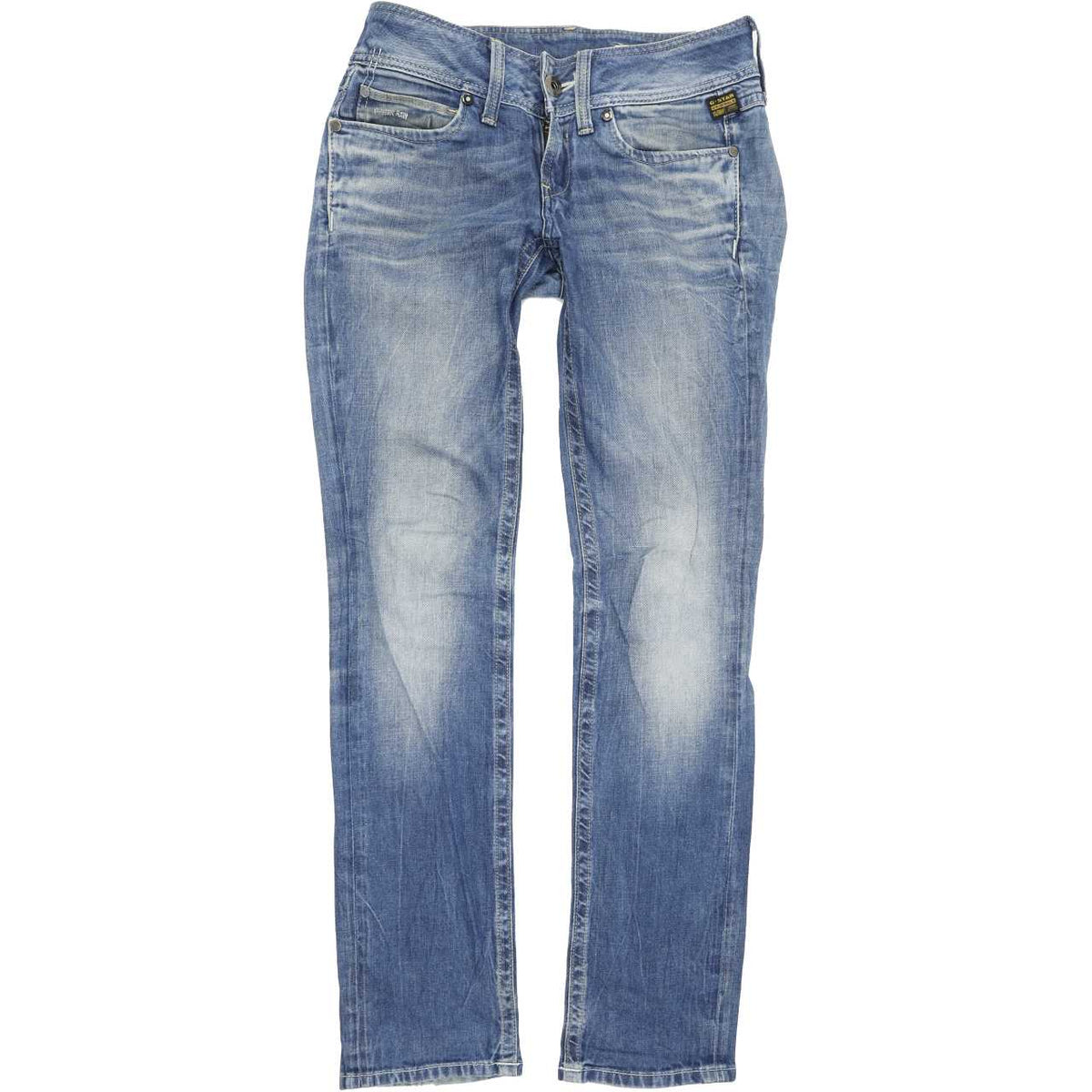G-Star Ford Women Blue Straight Regular Stretch Jeans W26 L32