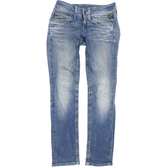 G-Star Ford Women Blue Straight Regular Stretch Jeans W26 L32