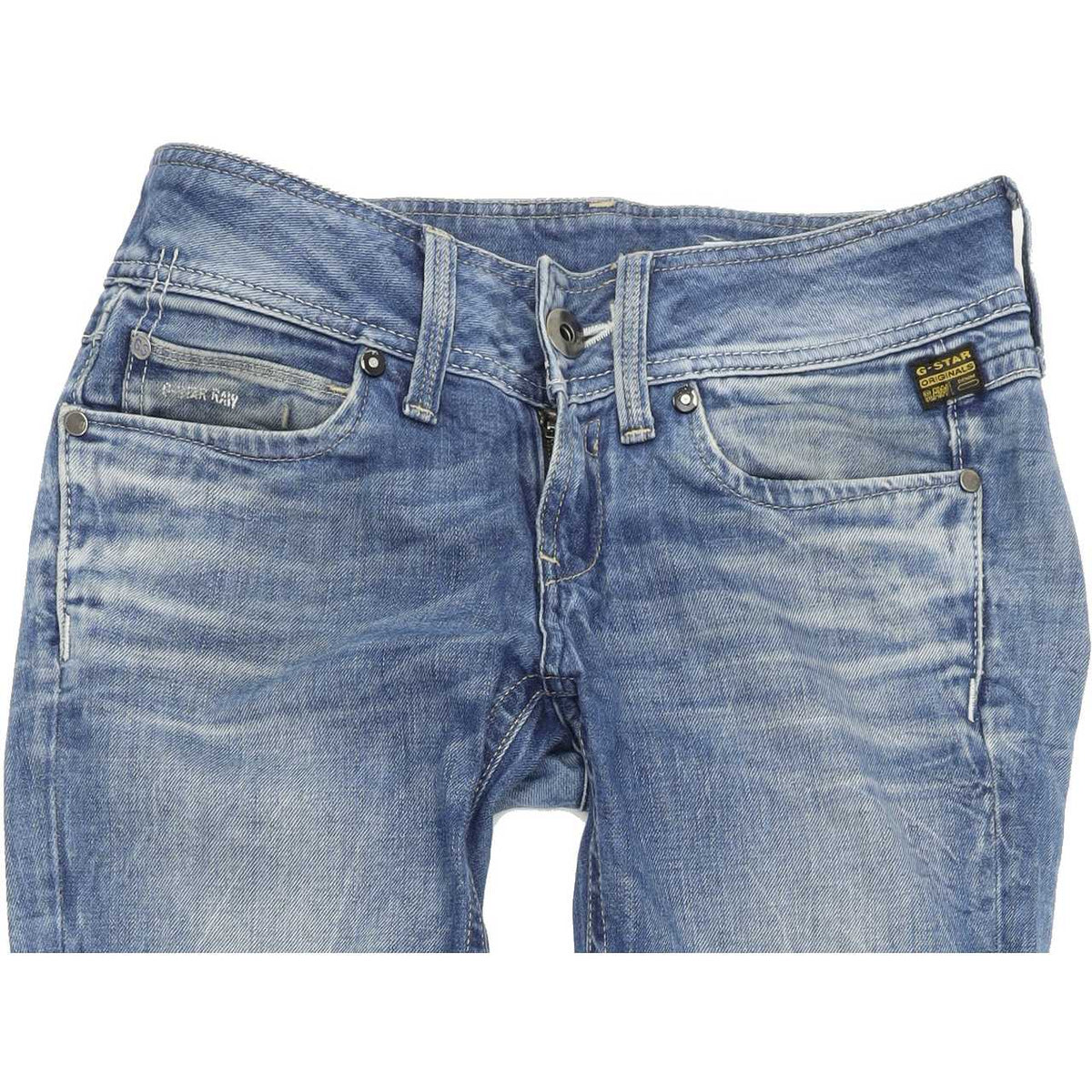 G-Star Ford Women Blue Straight Regular Stretch Jeans W26 L32