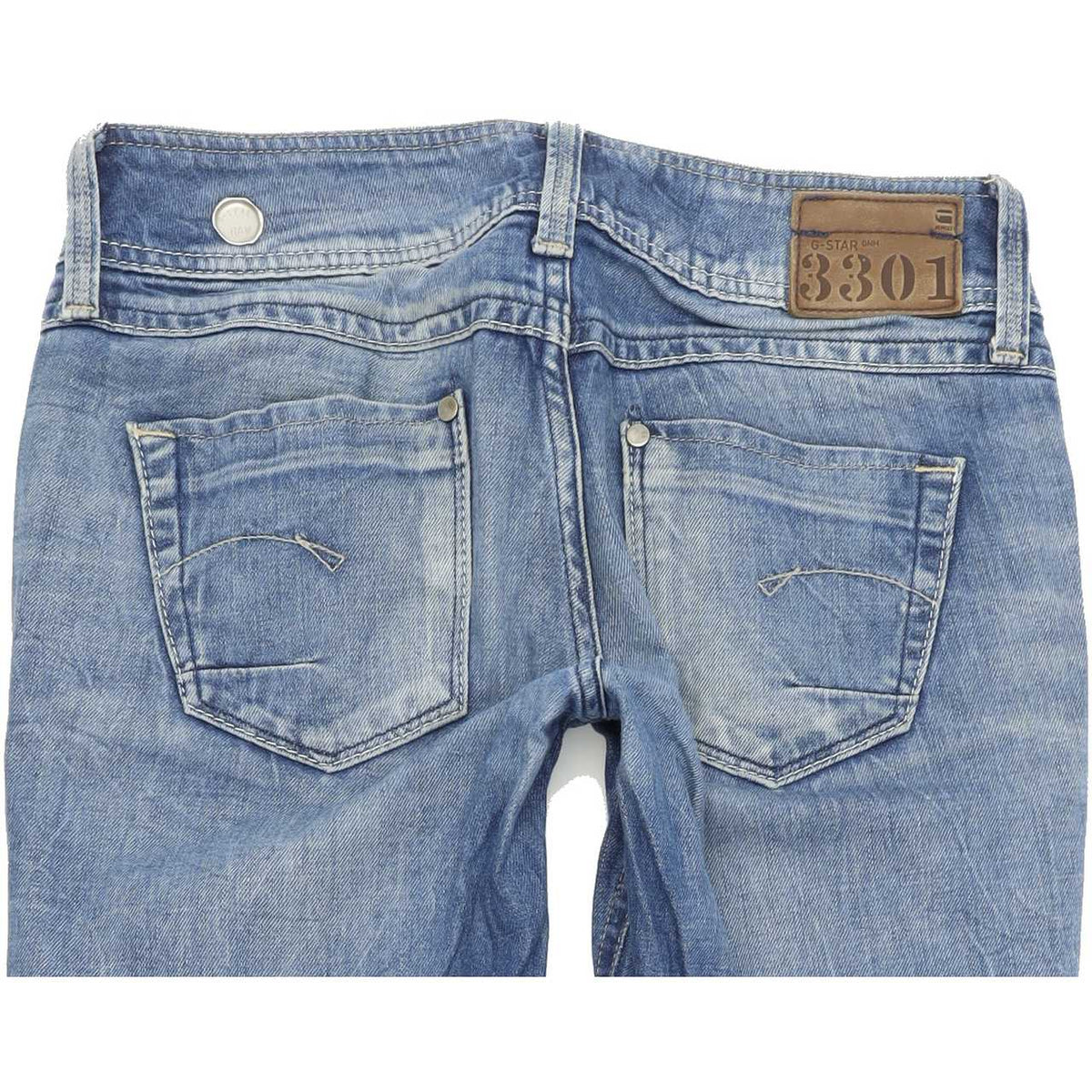 G-Star Ford Women Blue Straight Regular Stretch Jeans W26 L32