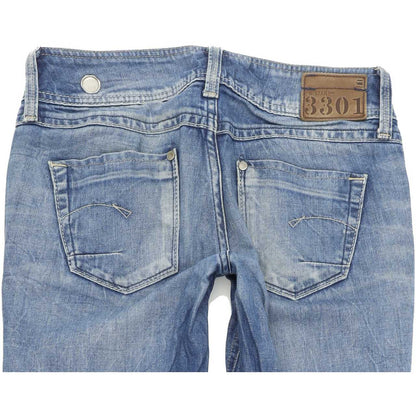 G-Star Ford Women Blue Straight Regular Stretch Jeans W26 L32