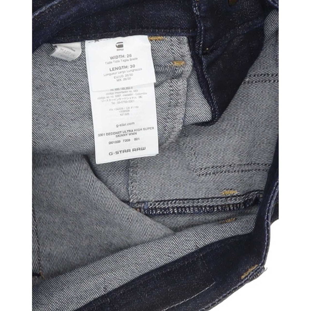 G-Star 3301 Diconst Ultra Women Blue Skinny Regular Stretch Jeans W26 L27