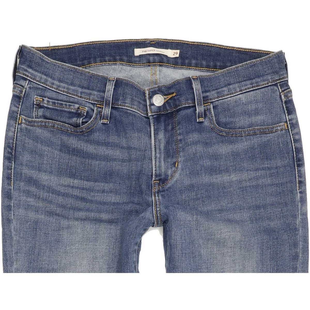 Levi's 710 Super Women Blue Skinny Regular Stretch Jeans W29 L32