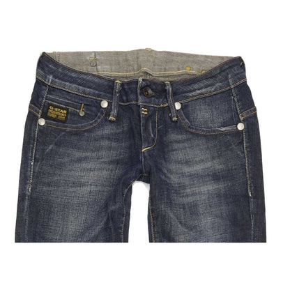G-Star Midge Women Blue Straight Slim Stretch Jeans W28 L32