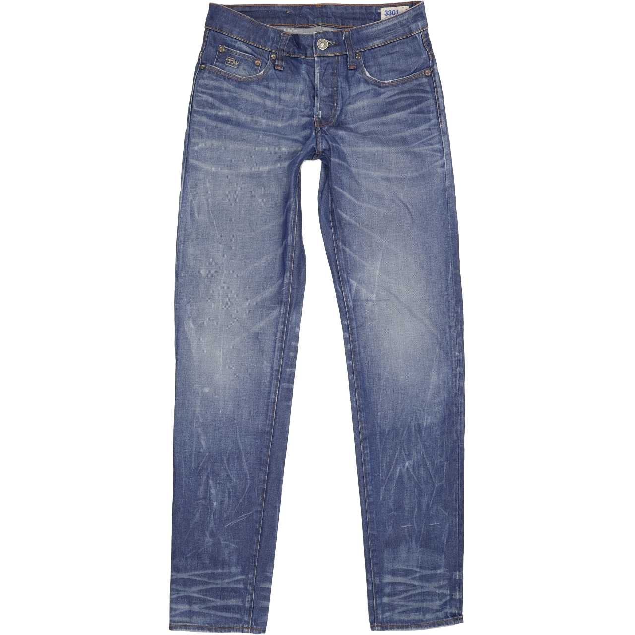 G-Star 3301 Men Blue Tapered Slim Jeans W29 L34