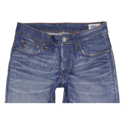 G-Star 3301 Men Blue Tapered Slim Jeans W29 L34