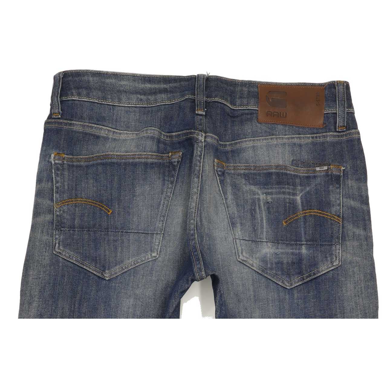 G-Star 3301 Men Blue Straight Slim Stretch Jeans W30 L30