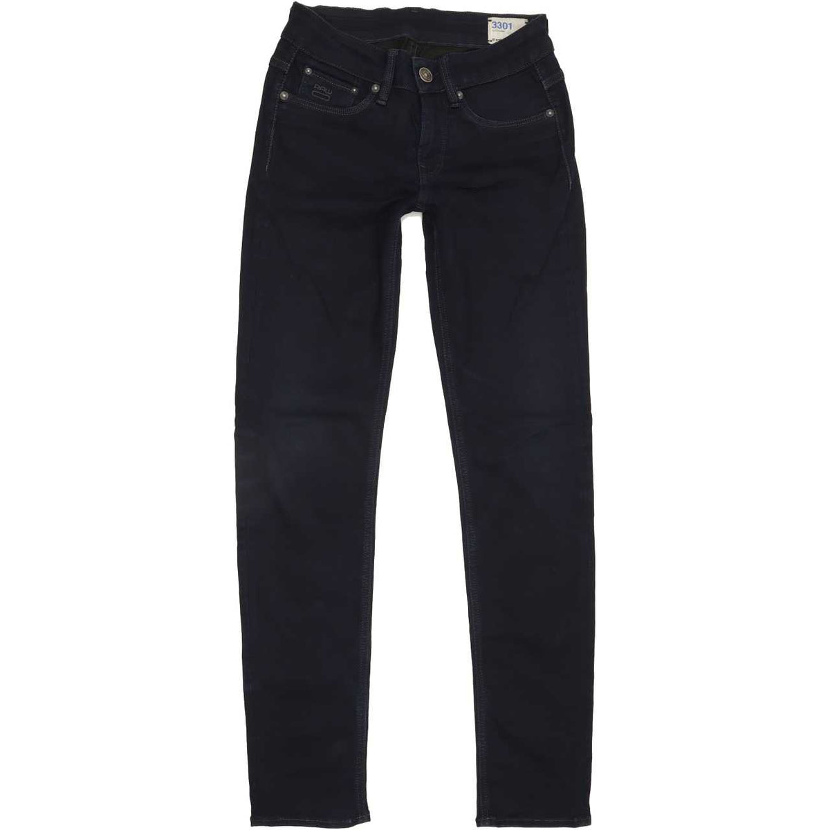 G-Star 3301 Contour Women Navy Skinny Slim Jeans W24 L30