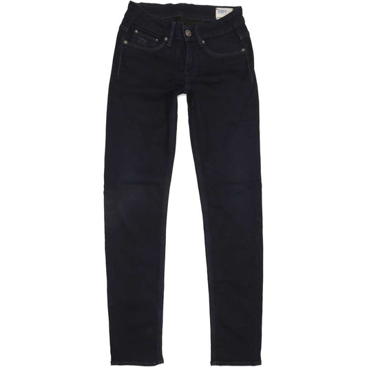 G-Star 3301 Contour Women Navy Skinny Slim Jeans W24 L30