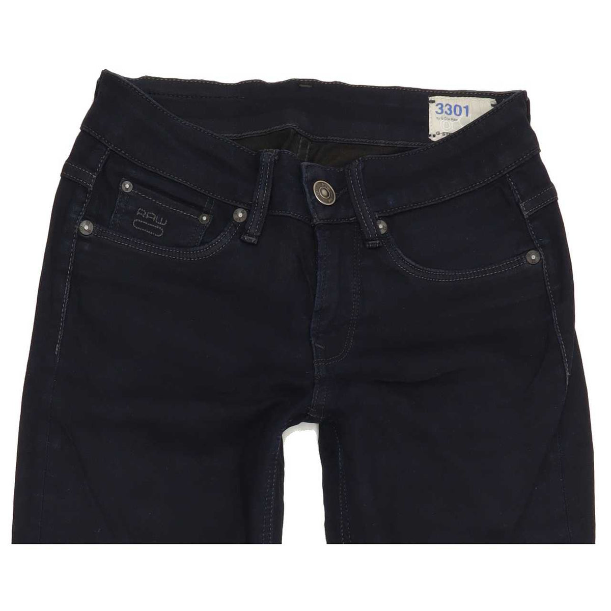G-Star 3301 Contour Women Navy Skinny Slim Jeans W24 L30