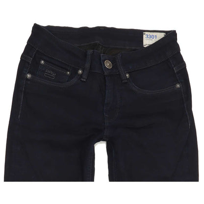 G-Star 3301 Contour Women Navy Skinny Slim Jeans W24 L30