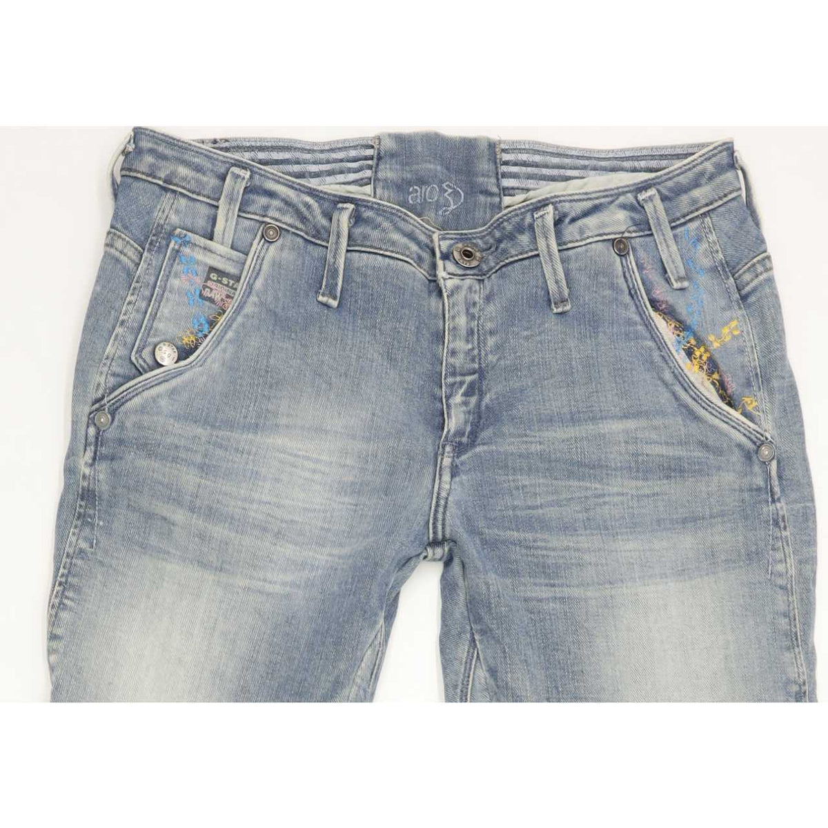 G-Star Women Blue Skinny Slim Stretch Jeans W27 L32
