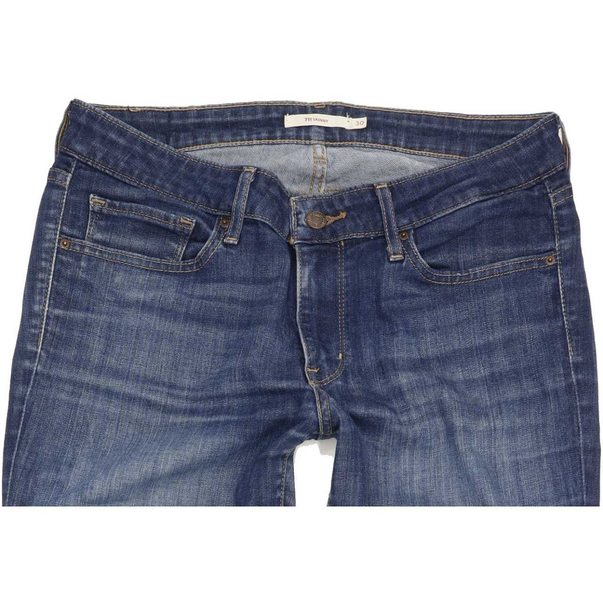 Levi's 711 Women Blue Skinny Regular Stretch Jeans W30 L30