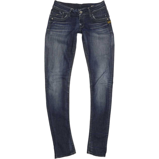 G-Star Lynn Women Blue Skinny Slim Stretch Jeans W28 L35