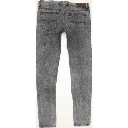 Diesel Sleenker-Zip Men Grey Skinny Slim Stretch Jeans W34 L34