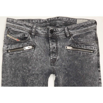 Diesel Sleenker-Zip Men Grey Skinny Slim Stretch Jeans W34 L34