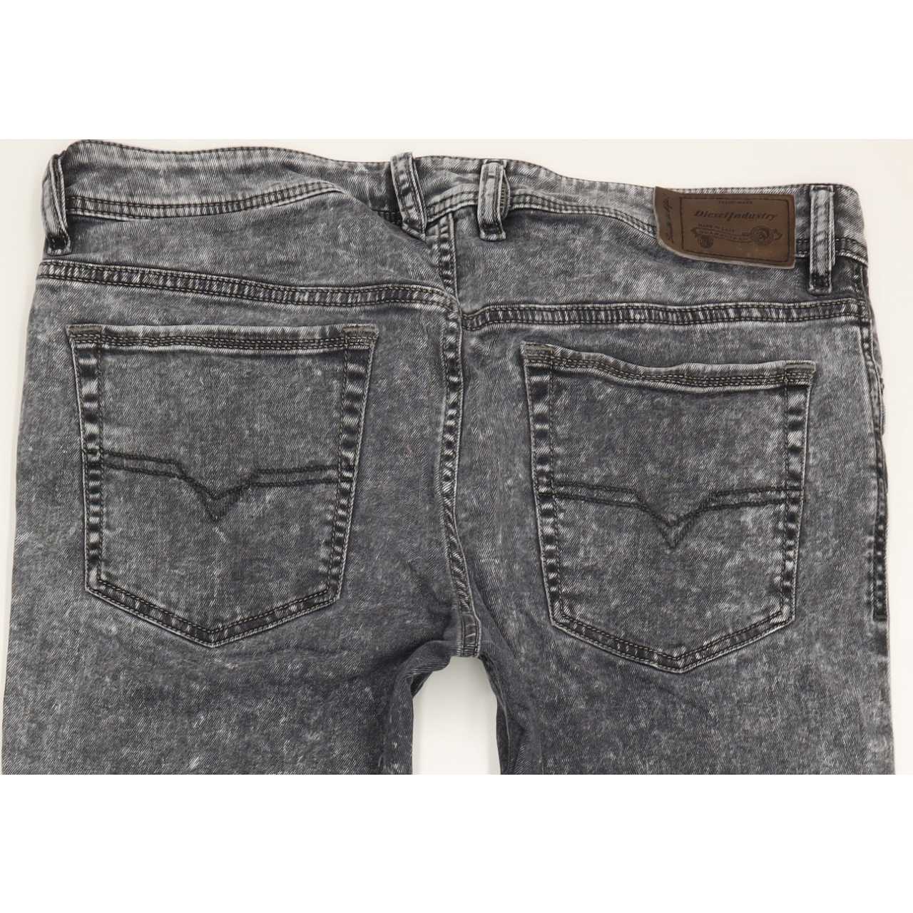 Diesel Sleenker-Zip Men Grey Skinny Slim Stretch Jeans W34 L34