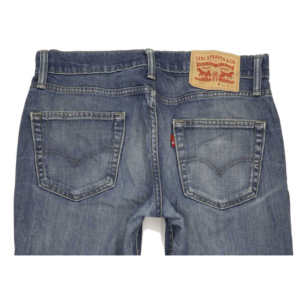 Levi's 511 Men Blue Straight Slim Stretch Jeans W30 L30