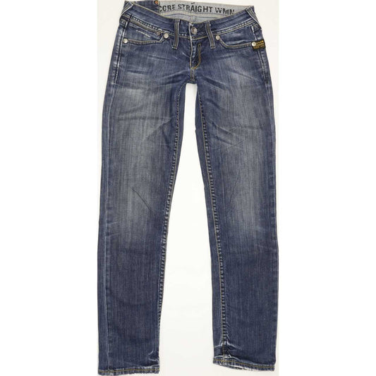 G-Star Core Women Blue Straight Slim Stretch Jeans W27 L30