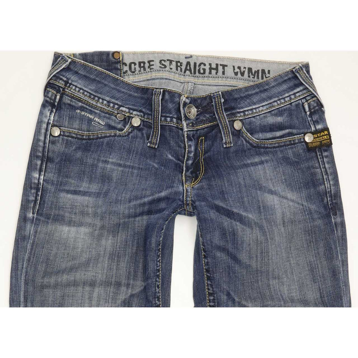 G-Star Core Women Blue Straight Slim Stretch Jeans W27 L30