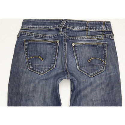 G-Star Core Women Blue Straight Slim Stretch Jeans W27 L30