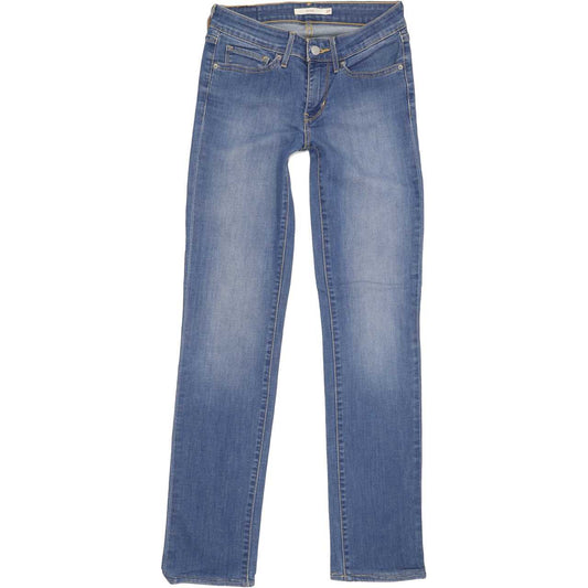 Levi's 712 Women Blue Straight Slim Stretch Jeans W27 L30