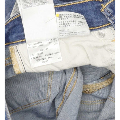 Levi's 712 Women Blue Straight Slim Stretch Jeans W27 L30