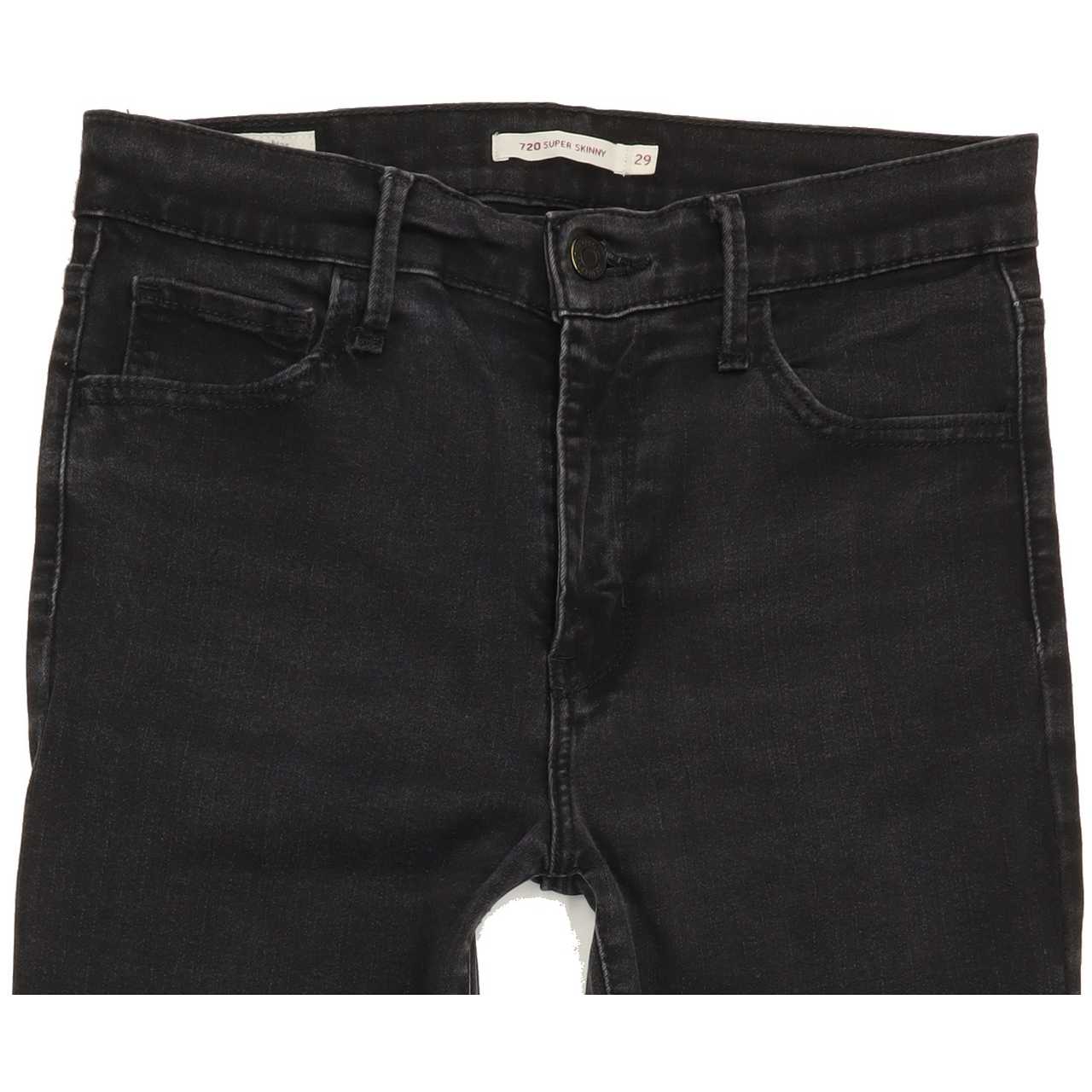 Levi's 720 Super Women Black Skinny Regular Jeans W29 L28