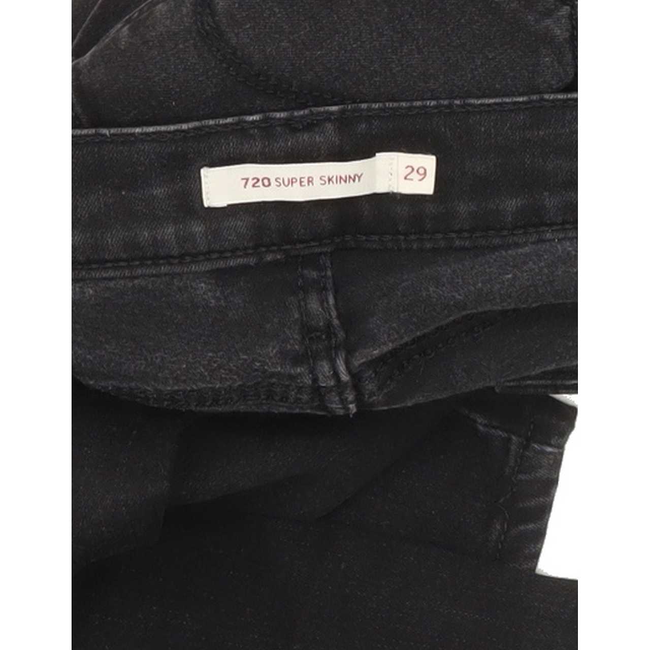 Levi's 720 Super Women Black Skinny Regular Jeans W29 L28