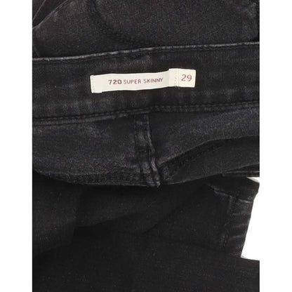 Levi's 720 Super Women Black Skinny Regular Jeans W29 L28