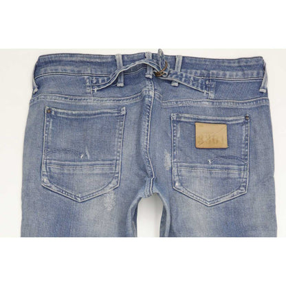 G-Star 3301 Men Blue Straight Slim Jeans W30 L33