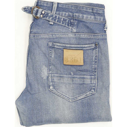 G-Star 3301 Men Blue Straight Slim Jeans W30 L33