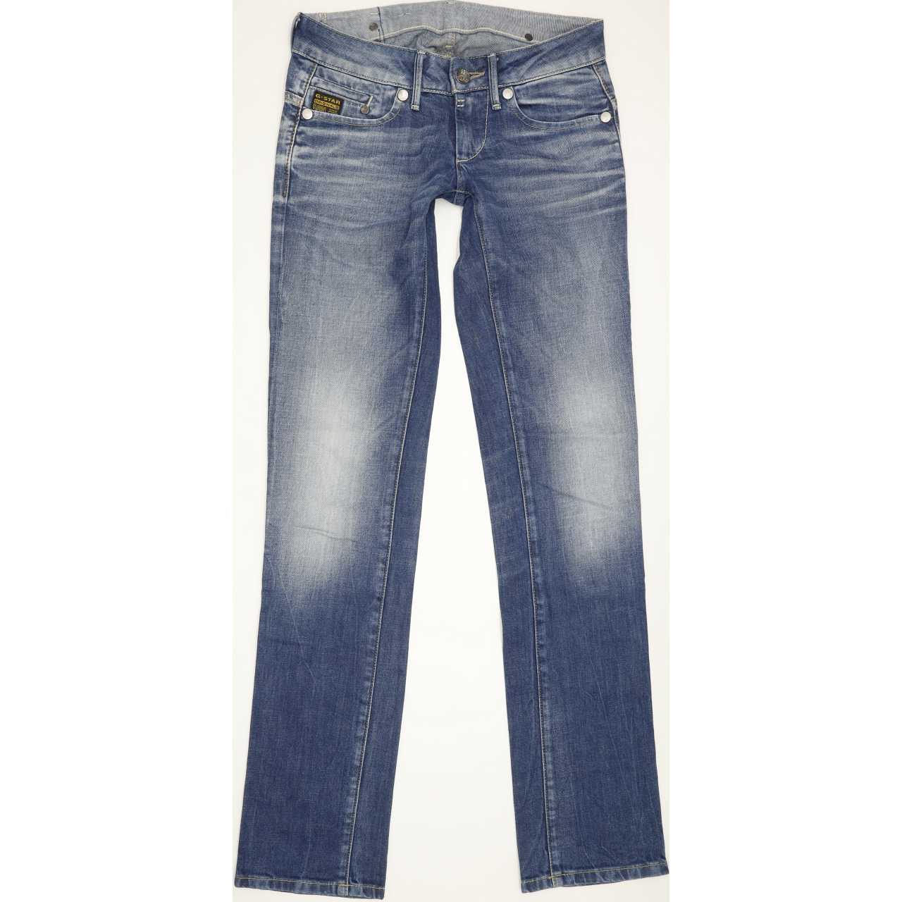 G-Star Midge Women Blue Straight Slim Stretch Jeans W26 L33