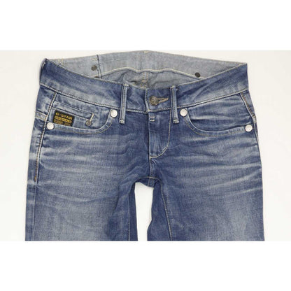 G-Star Midge Women Blue Straight Slim Stretch Jeans W26 L33