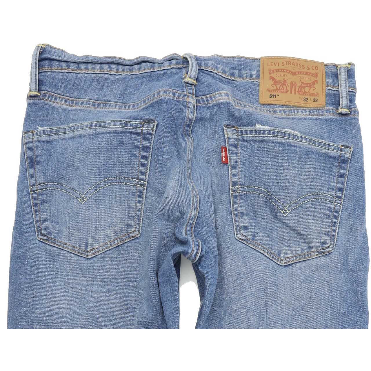 Levi's 511 Men Blue Straight Slim Stretch Jeans W32 L32