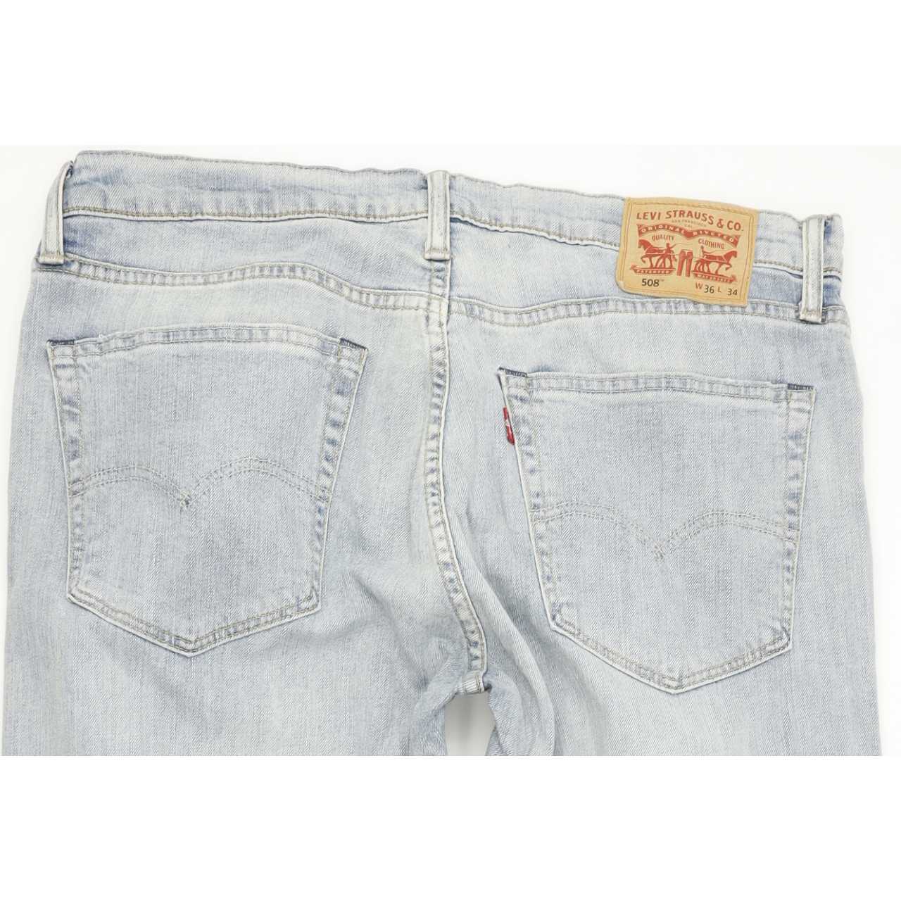 Levi's 508 Men Blue Tapered Regular Jeans W36 L29