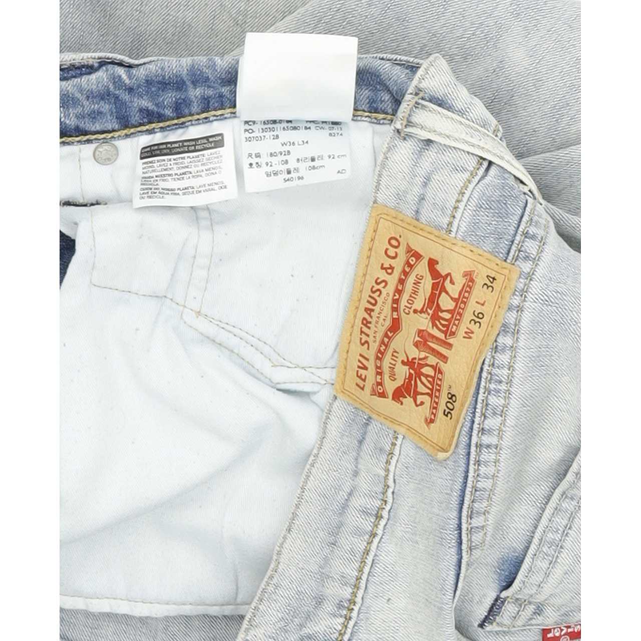 Levi's 508 Men Blue Tapered Regular Jeans W36 L29