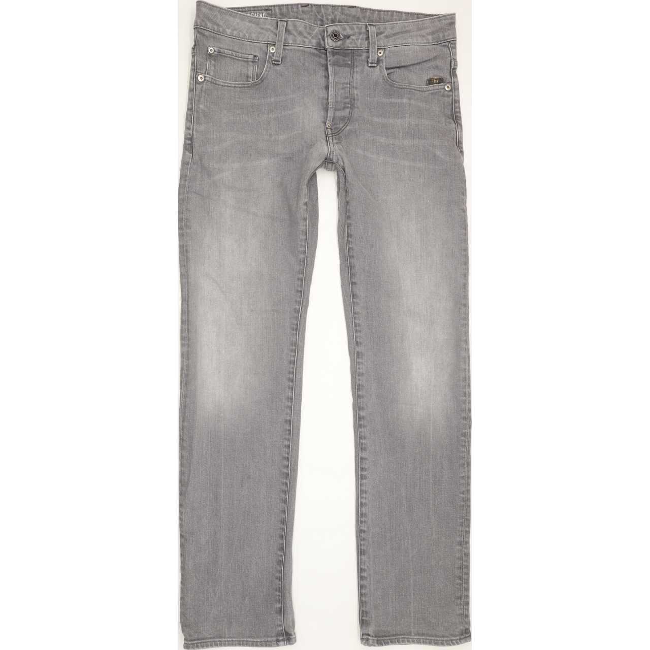 G-Star Revend Men Grey Straight Regular Stretch Jeans W31 L30